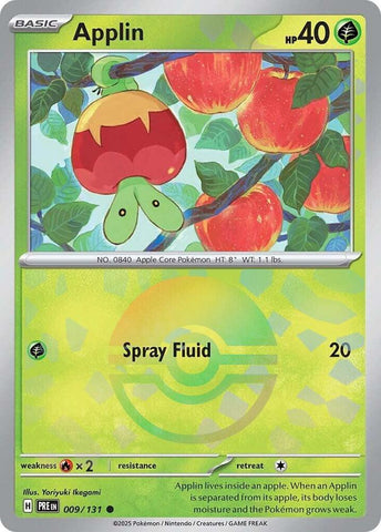 Applin (009/131) (Poke Ball Pattern) [Scarlet & Violet: Prismatic Evolutions] Pokémon