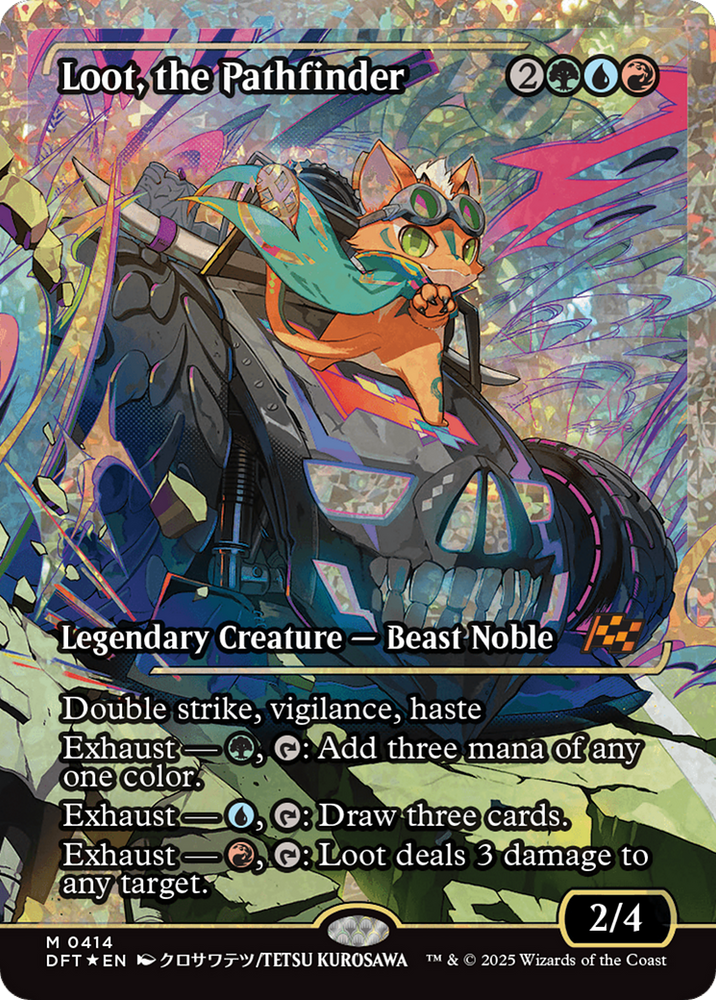Loot, the Pathfinder (Showcase) (Fracture Foil) [Aetherdrift] Magic: The Gathering