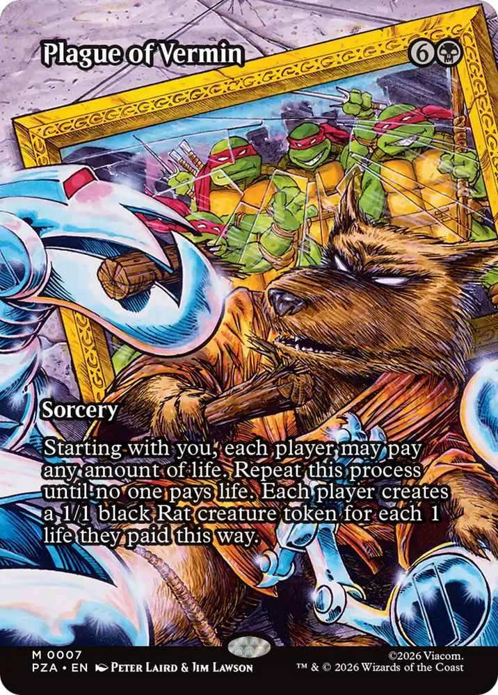 Plague of Vermin (Borderless) [Teenage Mutant Ninja Turtles Eternal-Legal] Magic: The Gathering
