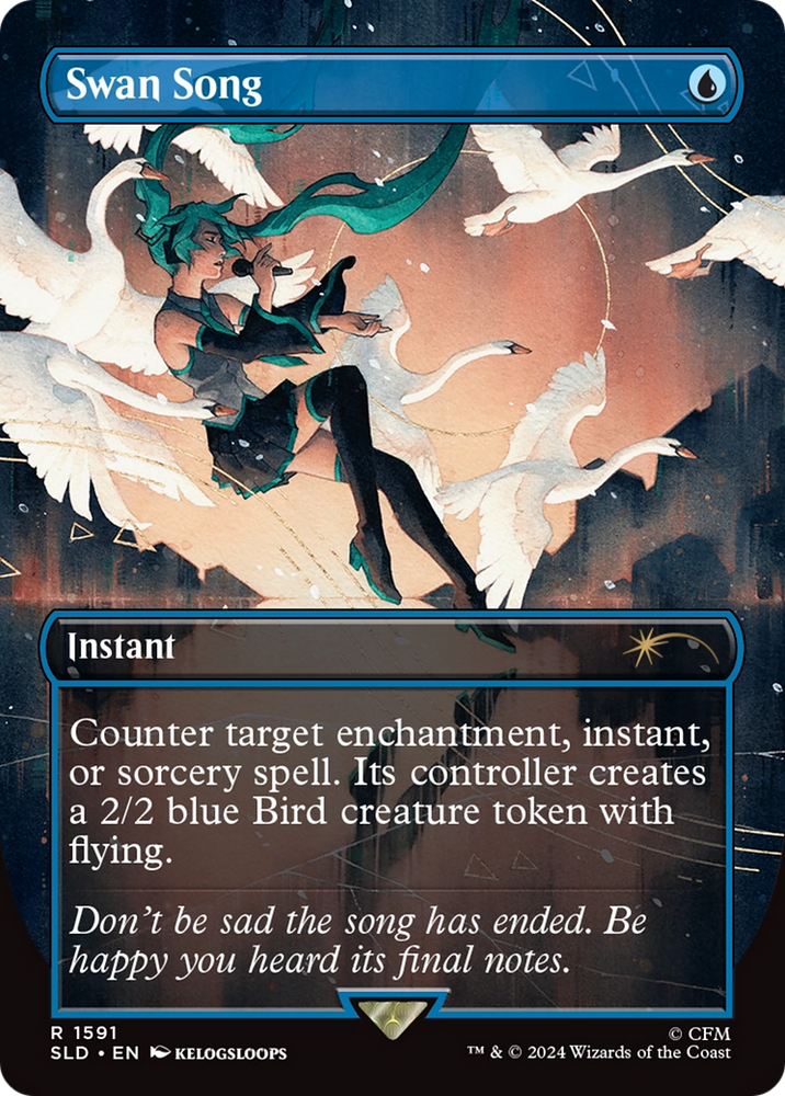 Swan Song (1591) (Rainbow Foil) [Secret Lair Drop Series] Magic: The Gathering