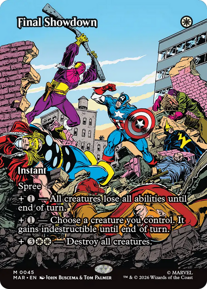Final Showdown (Borderless) [Marvel Universe: Eternal-Legal] Magic: The Gathering