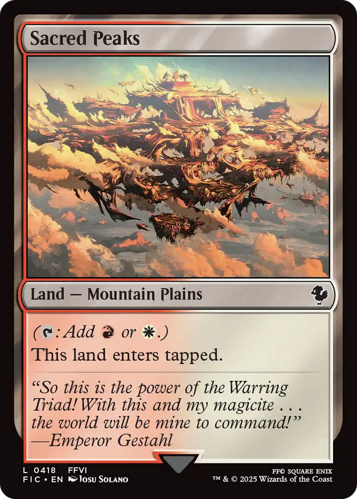 Sacred Peaks [FINAL FANTASY Commander] Magic: The Gathering