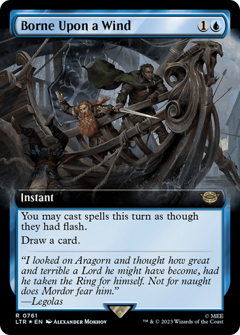 Borne Upon a Wind (Extended Art) (Surge Foil) [The Lord of the Rings: Tales of Middle-Earth] Magic: The Gathering