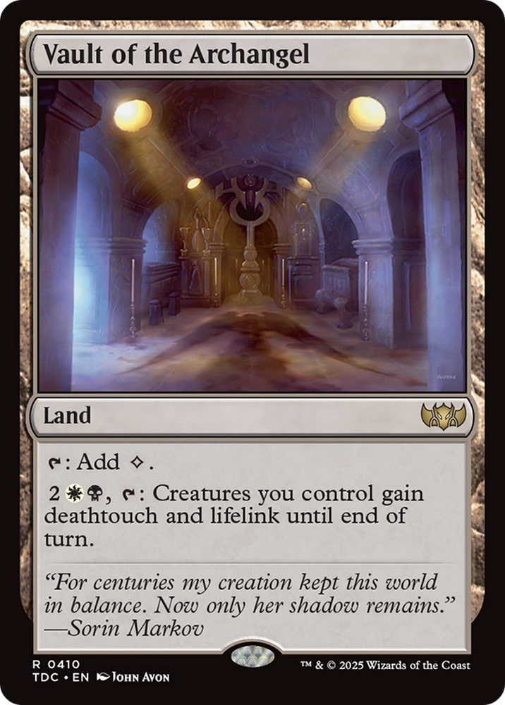 Vault of the Archangel [Tarkir: Dragonstorm Commander] Magic: The Gathering