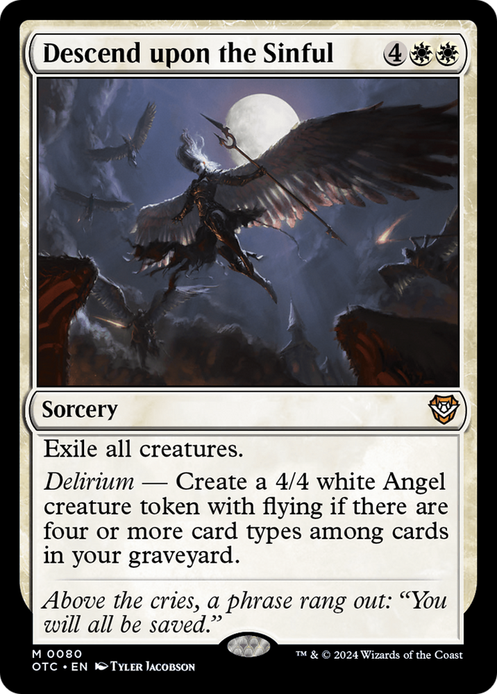 Descend upon the Sinful [Outlaws of Thunder Junction Commander] Magic: The Gathering