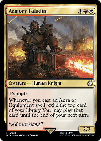 Armory Paladin (Surge Foil) [Fallout] Magic: The Gathering