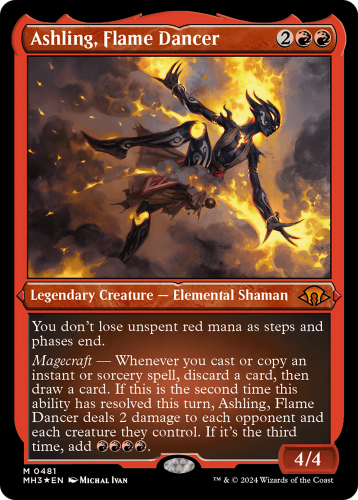Ashling, Flame Dancer (Foil Etched) [Modern Horizons 3] Magic: The Gathering