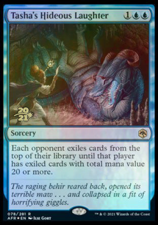 Tasha's Hideous Laughter [Dungeons & Dragons: Adventures in the Forgotten Realms Prerelease Promos] Magic: The Gathering