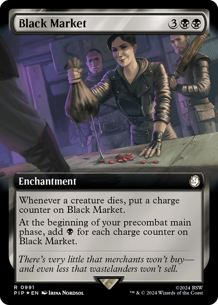 Black Market (Extended Art) (Surge Foil) [Fallout] Magic: The Gathering