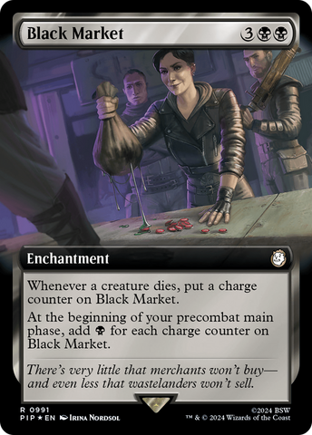 Black Market (Extended Art) (Surge Foil) [Fallout] Magic: The Gathering