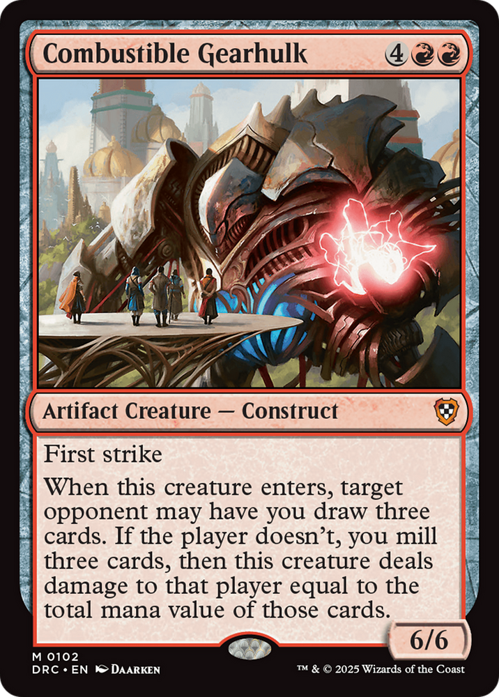 Combustible Gearhulk [Aetherdrift Commander] Magic: The Gathering