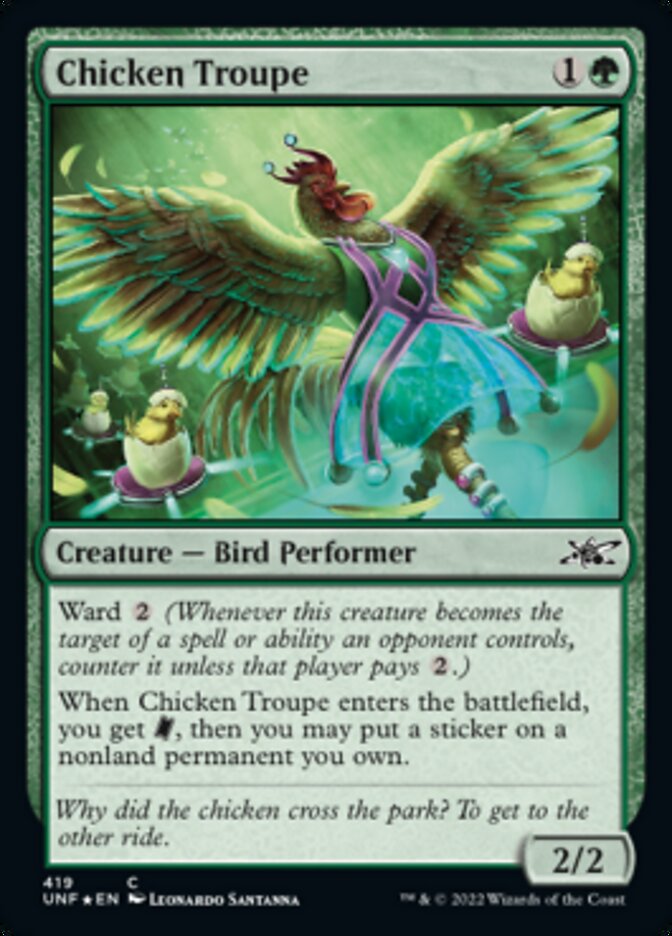 Chicken Troupe (Galaxy Foil) [Unfinity] Magic: The Gathering