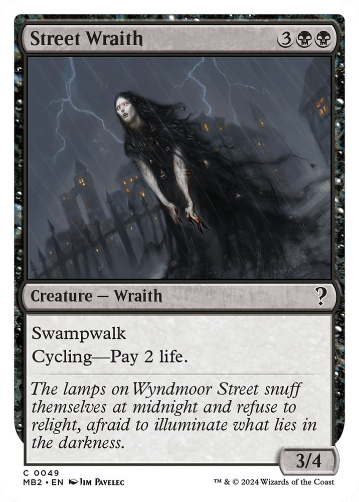 Street Wraith (White Border) [Mystery Booster 2] Magic: The Gathering
