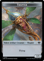 Thopter // Dragon (0020) Double-Sided Token [Commander Masters Tokens] Magic: The Gathering