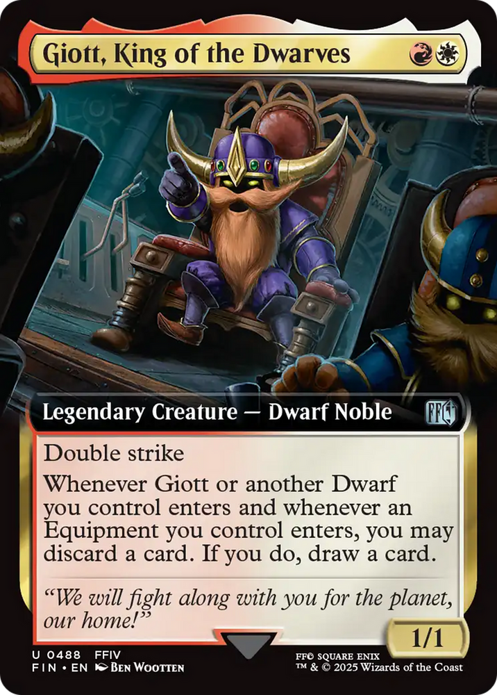 Giott, King of the Dwarves (Extended Art) [FINAL FANTASY] Magic: The Gathering