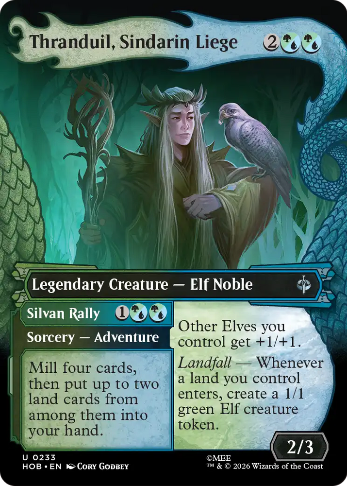 Thranduil, Sindarin Liege (Showcase) [The Hobbit] Magic: The Gathering