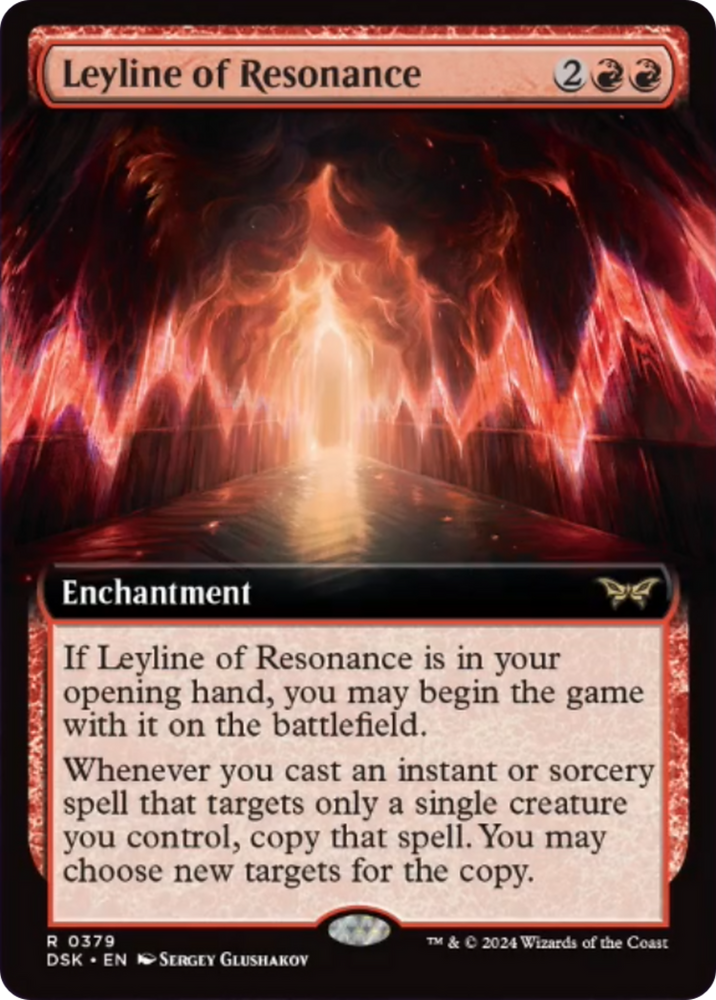 Leyline of Resonance (Extended Art) [Duskmourn: House of Horror] Magic: The Gathering