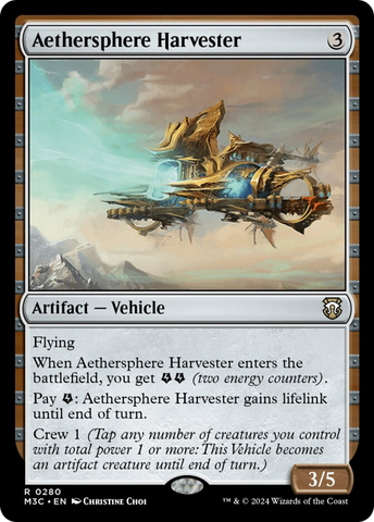 Aethersphere Harvester (Ripple Foil) [Modern Horizons 3 Commander] Magic: The Gathering