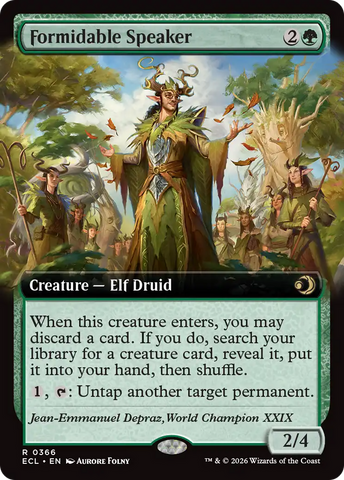 Formidable Speaker (Extended Art) [Lorwyn Eclipsed] Magic: The Gathering