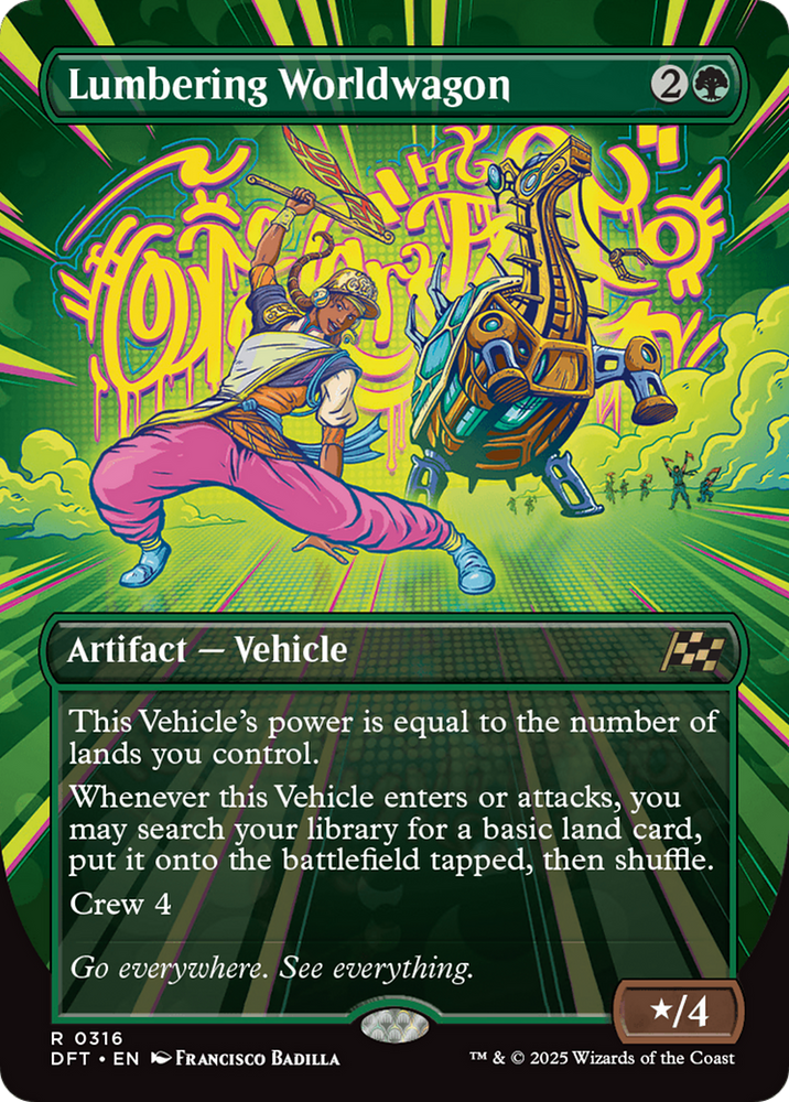 Lumbering Worldwagon (Borderless) [Aetherdrift] Magic: The Gathering