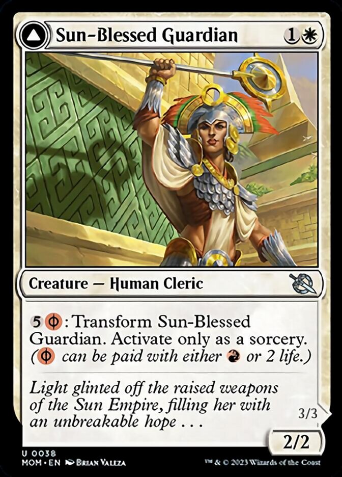 Sun-Blessed Guardian // Furnace-Blessed Conqueror [March of the Machine] Magic: The Gathering
