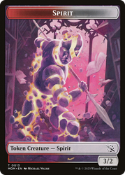 Treasure (21) // Spirit (13) Double-Sided Token [March of the Machine Tokens] Magic: The Gathering