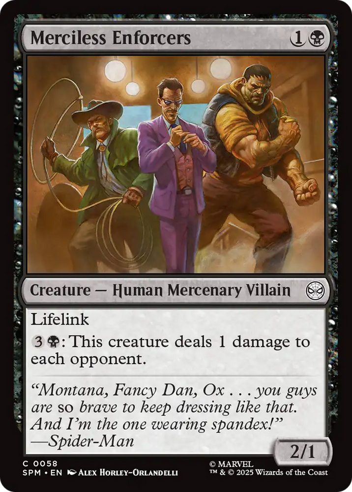 Merciless Enforcers [Marvel's Spider-Man] Magic: The Gathering