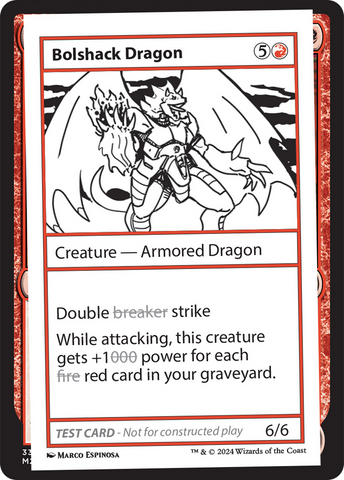Bolshack Dragon [Mystery Booster 2 Playtest Cards] Magic: The Gathering