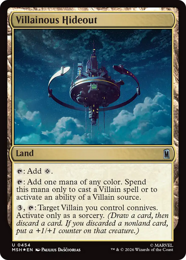 Villainous Hideout (Surge Foil) [Marvel Super Heroes] Magic: The Gathering