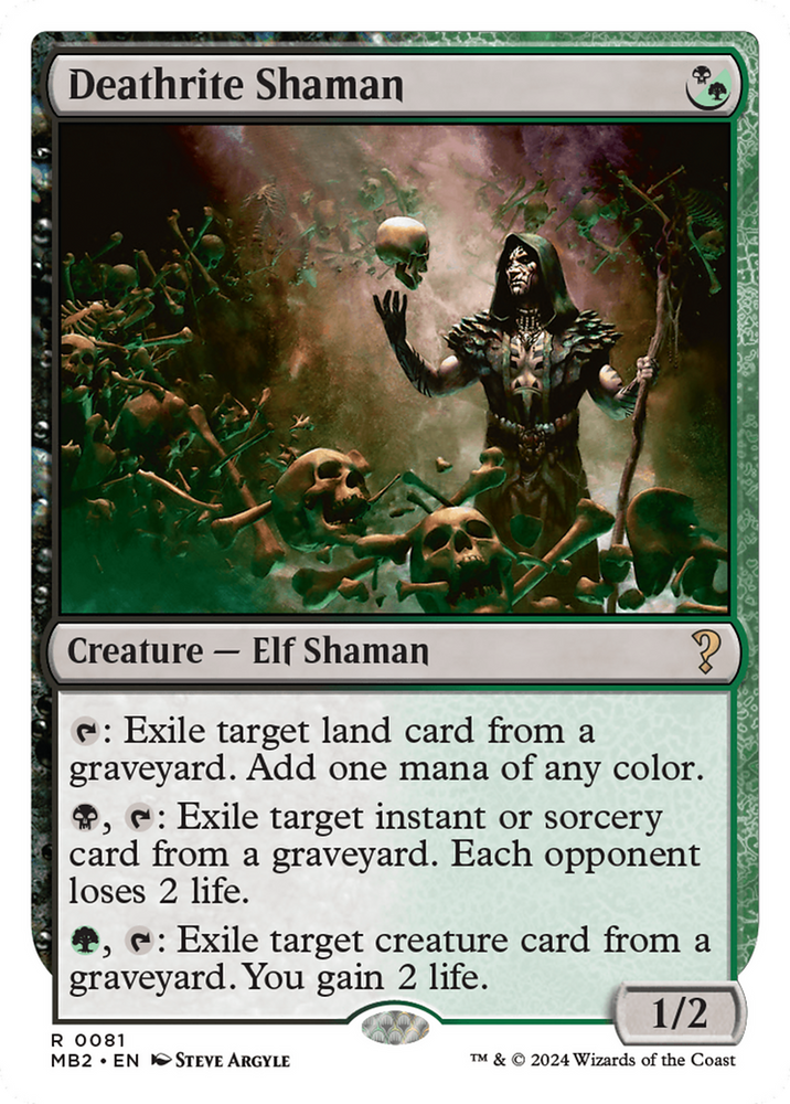 Deathrite Shaman (White Border) [Mystery Booster 2] Magic: The Gathering
