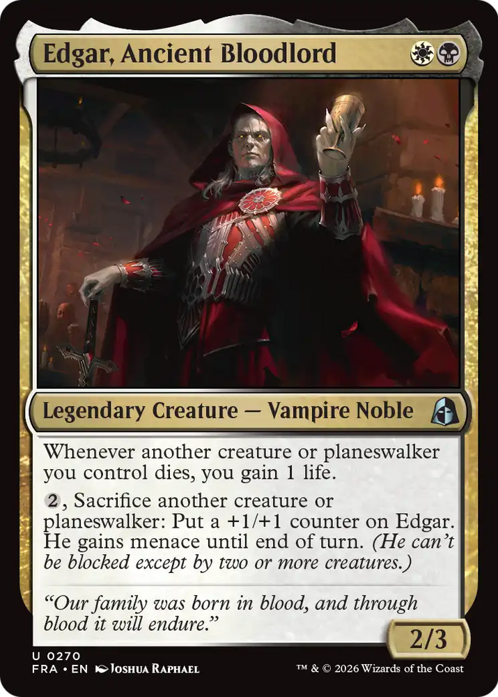 Edgar, Ancient Bloodlord [Reality Fracture] Magic: The Gathering