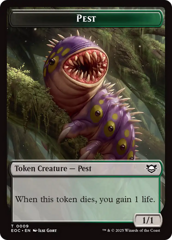 Beast (0006) // Pest Double-Sided Token [Edge of Eternities Commander Tokens] Magic: The Gathering