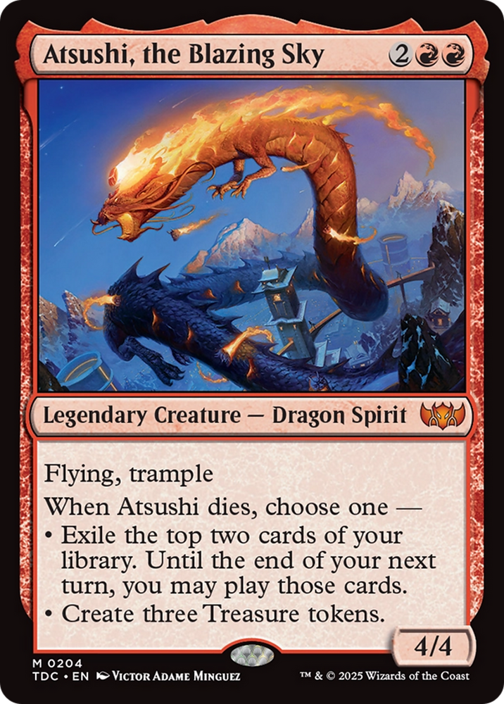 Atsushi, the Blazing Sky [Tarkir: Dragonstorm Commander] Magic: The Gathering