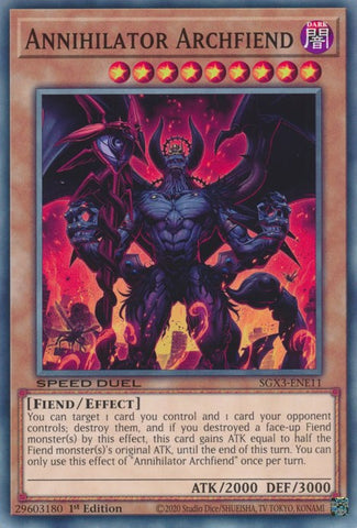 Annihilator Archfiend [SGX3-ENE11] Common Yu-Gi-Oh!