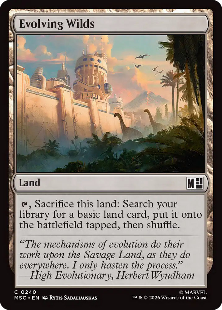 Evolving Wilds (Surge Foil) [Marvel Super Heroes Commander] Magic: The Gathering