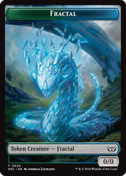 Wurm (0018) // Fractal Double-Sided Token [Duskmourn: House of Horror Commander Tokens] Magic: The Gathering
