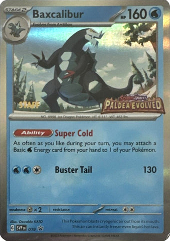 Baxcalibur (019) (Staff) [Scarlet & Violet: Black Star Promos] Pokémon