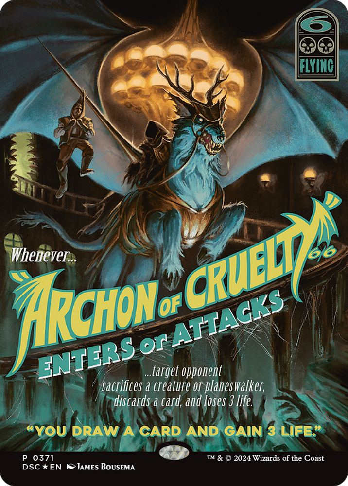 Archon of Cruelty (Showcase) [Duskmourn: House of Horror Commander] Magic: The Gathering