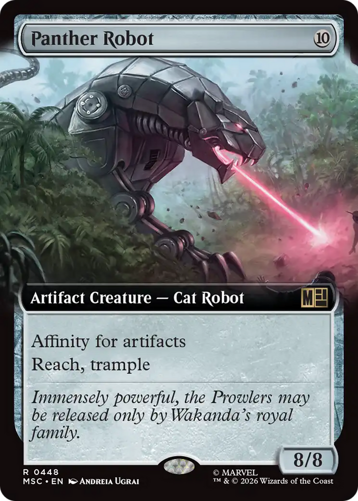 Panther Robot (Extended Art) [Marvel Super Heroes Commander] Magic: The Gathering