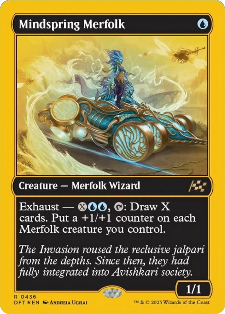 Mindspring Merfolk (First-Place Foil) [Aetherdrift] Magic: The Gathering