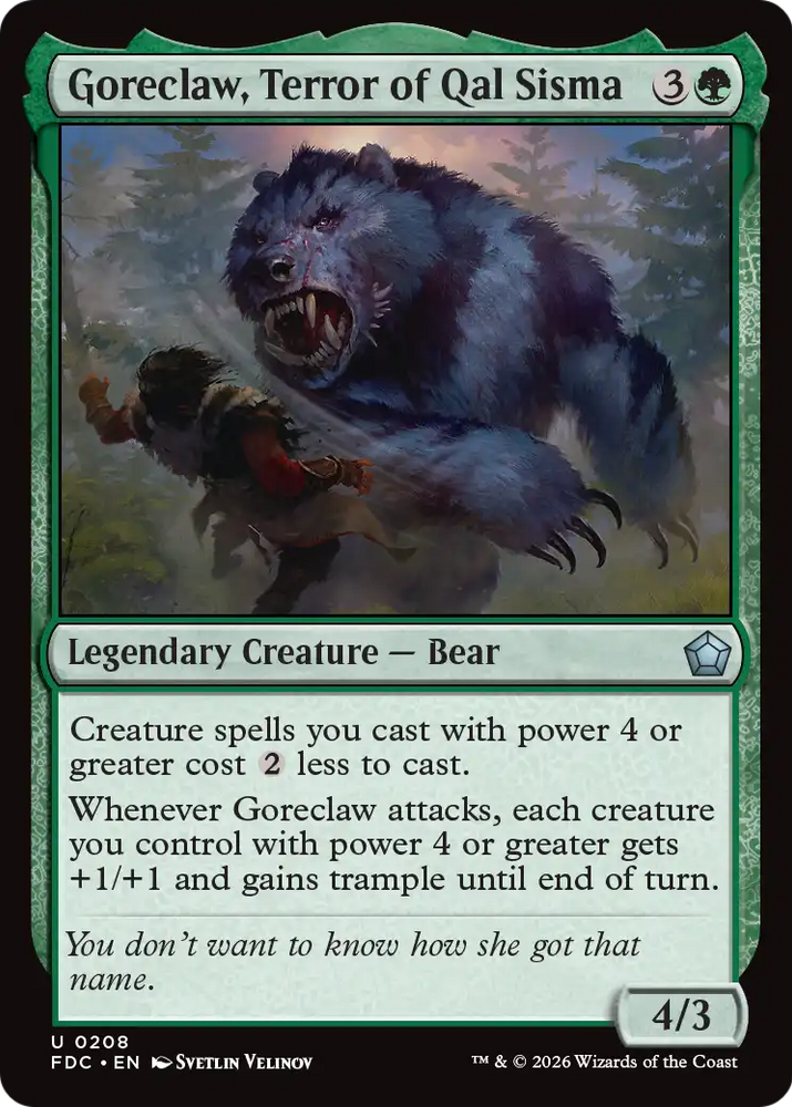 Goreclaw, Terror of Qal Sisma [Foundations Commander] Magic: The Gathering