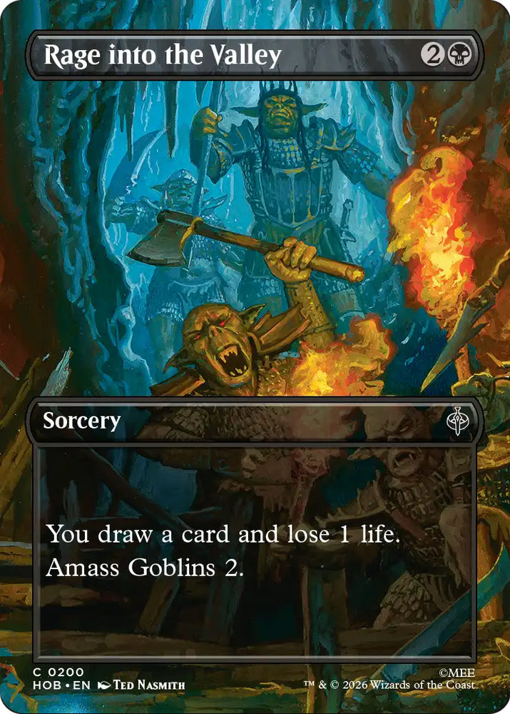 Rage into the Valley (Borderless) [The Hobbit] Magic: The Gathering