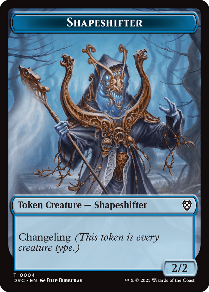Zombie Army // Shapeshifter Double-Sided Token [Aetherdrift Tokens] Magic: The Gathering