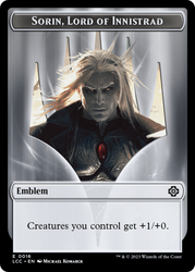 Emblem - Sorin, Lord of Innistrad // Vampire (0004) Double-Sided Token [The Lost Caverns of Ixalan Commander Tokens] Magic: The Gathering