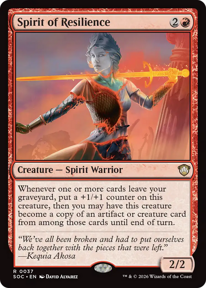Spirit of Resilience [Secrets of Strixhaven Commander] Magic: The Gathering