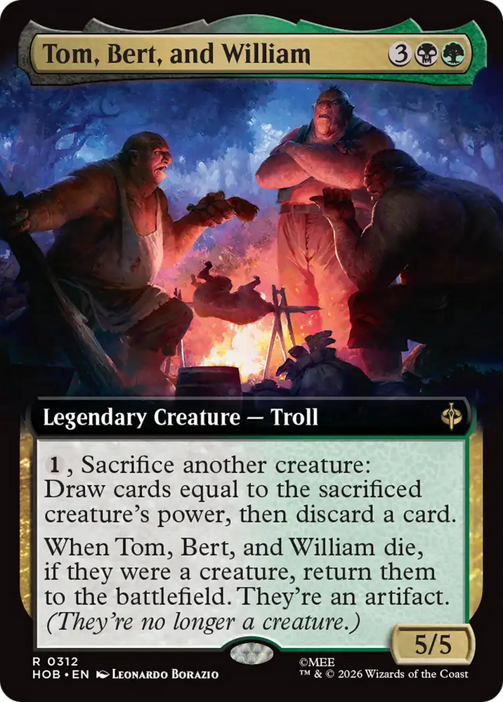 Tom, Bert, and William (Extended Art) [The Hobbit] Magic: The Gathering