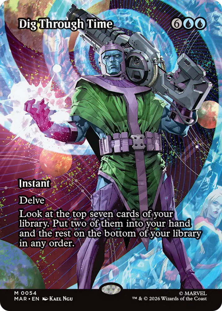 Dig Through Time (Borderless) [Marvel Universe: Eternal-Legal] Magic: The Gathering