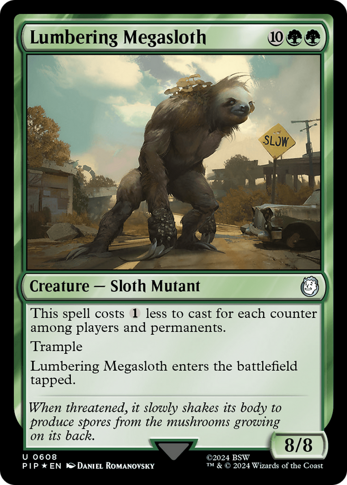 Lumbering Megasloth (Surge Foil) [Fallout] Magic: The Gathering