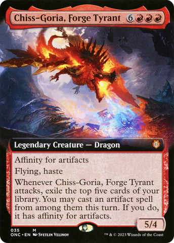 Chiss-Goria, Forge Tyrant (Extended Art) [Phyrexia: All Will Be One Commander] Magic: The Gathering