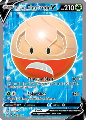 Hisuian Electrode V (172/196) [Sword & Shield: Lost Origin] Pokémon